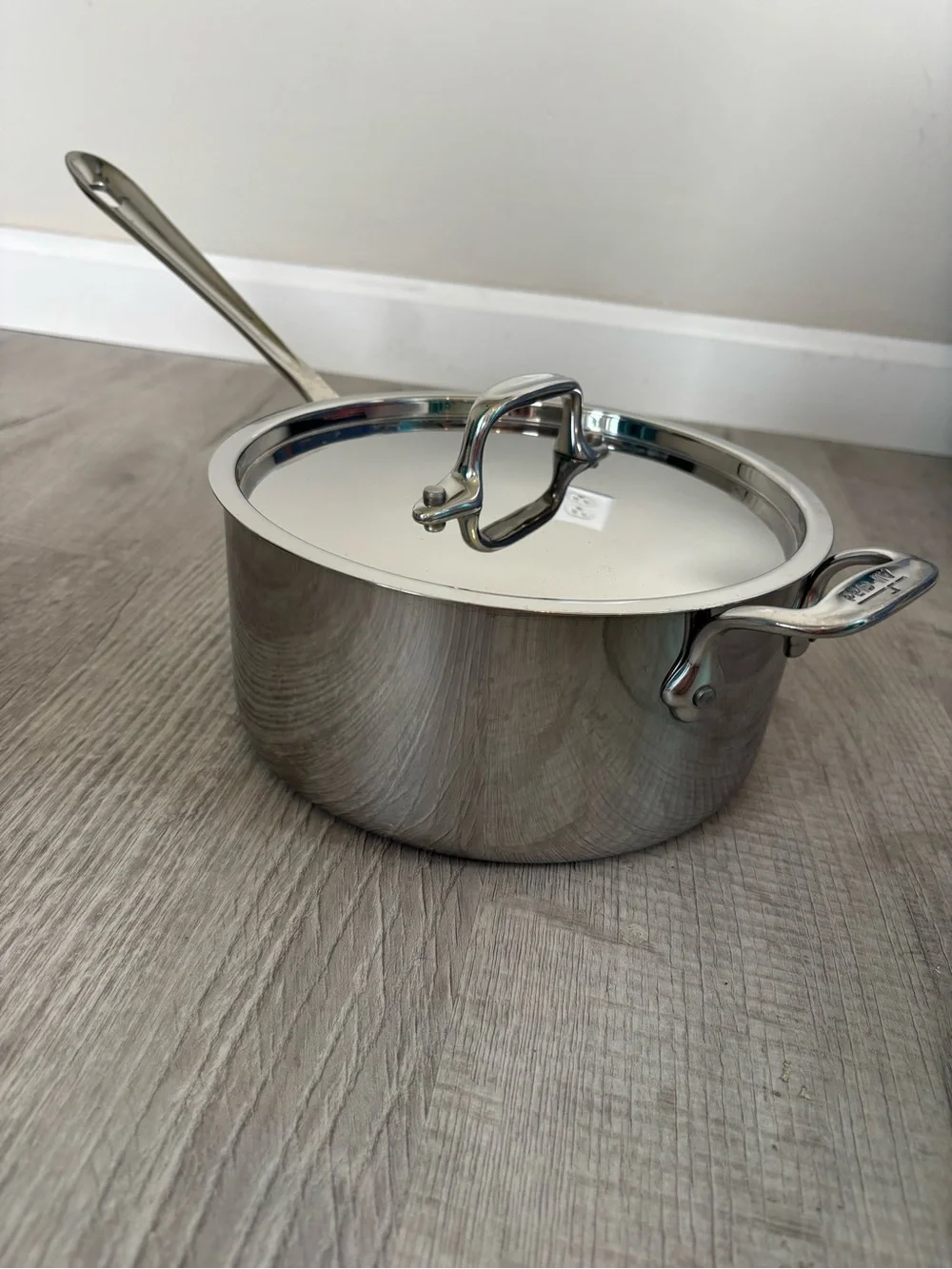All Clad Stainless Steel Saucepan with Lid